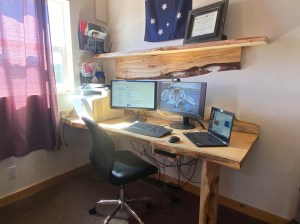 Custom Desk and Shelving